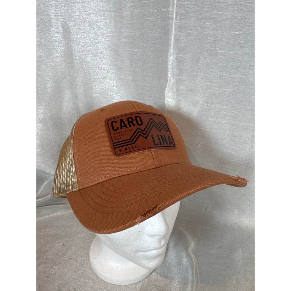 CARO LINA Trucker‎ Hat Rymaco Mountains Vintage Embroidered Cap Distress NEW